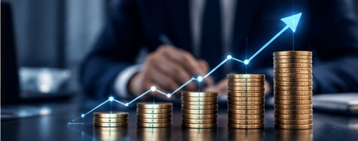 Realistic image illustrating fundraising and capital growth